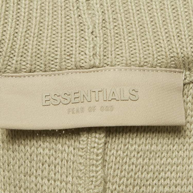 Pre Owned Essentials Fear of God Green Milano Knit Sweatpants S
