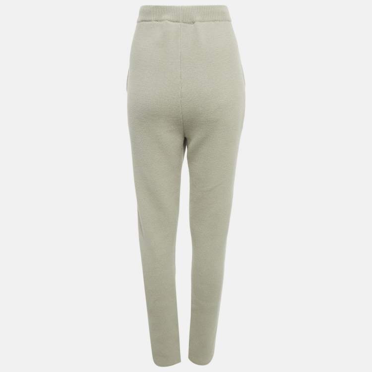 Pre Owned Essentials Fear of God Green Milano Knit Sweatpants S
