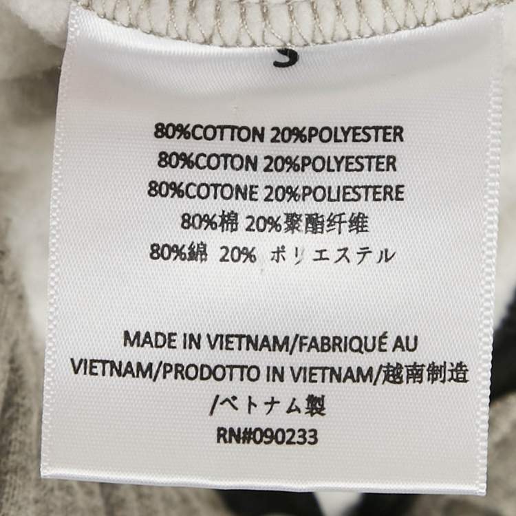 Pre Owned Essentials Fear of God Grey Cotton Knit Fleece Lined Sweatpants S