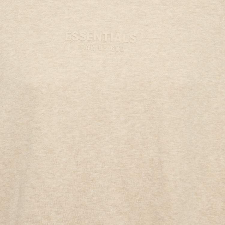 Pre Owned Essentials Fear of God Beige Cotton Hoodie M