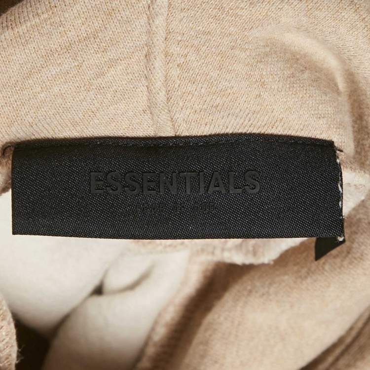 Pre Owned Essentials Fear of God Beige Cotton Hoodie M