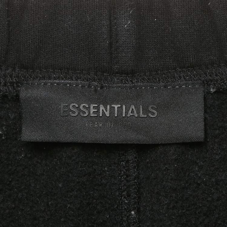 Pre Owned Essentials Fear of God Black Cotton Sweatpants L
