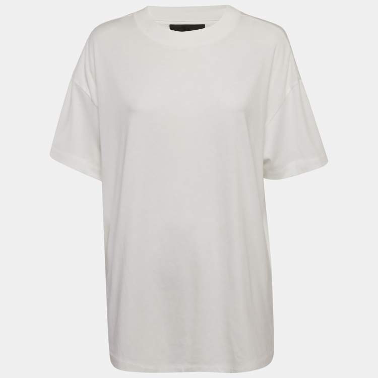 Pre Owned Essentials Fear of God White Jersey Oversized T-Shirt M