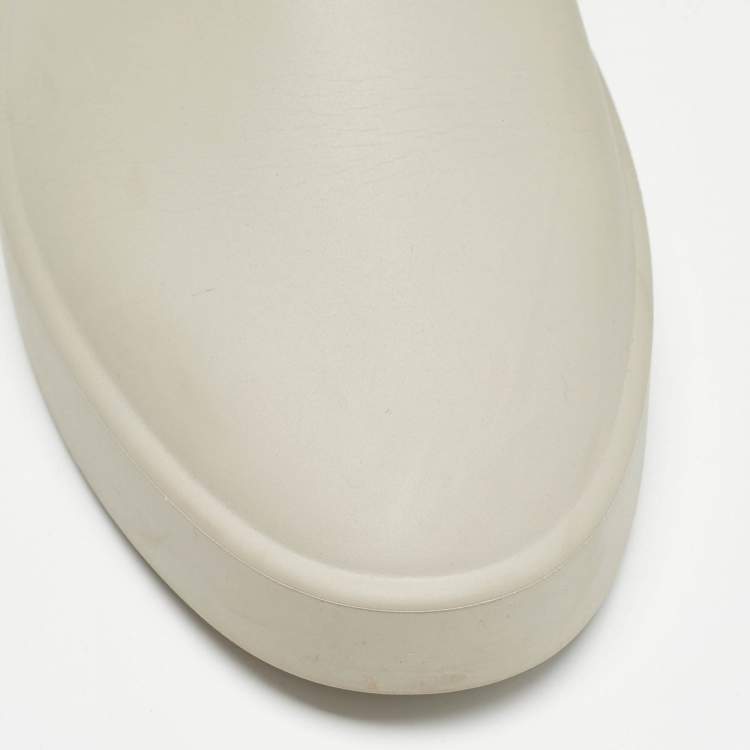 Pre Owned Fear of God Grey Rubber Flat Mules Size 42