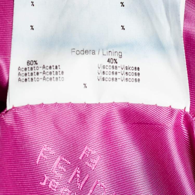 Pre Owned Fendi Jeans Vintage Blue Denim Pleated Long Coat M