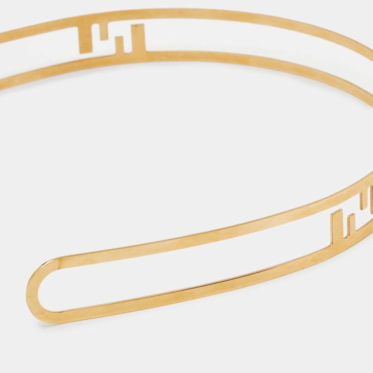 Fendi FF Gold Tone Headband Fendi TLC