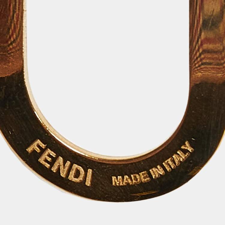 Pre Owned Fendi FF Gold Tone Headband 