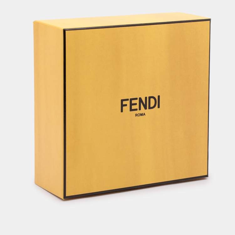 Pre Owned Fendi Brown Leather FF Waist Belt 70CM