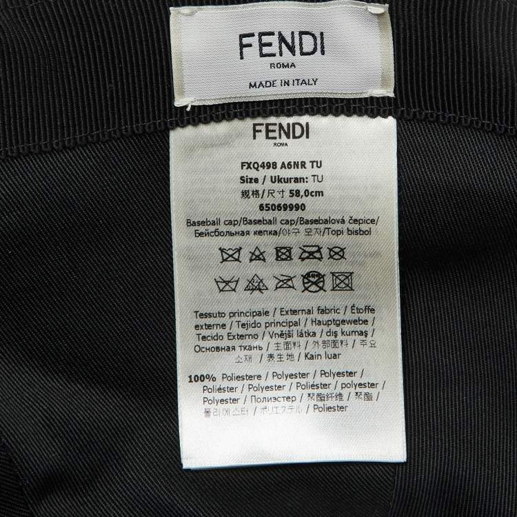 Pre Owned Fendi Tobacco Brown Zucca Pattern Canvas Baseball Cap 