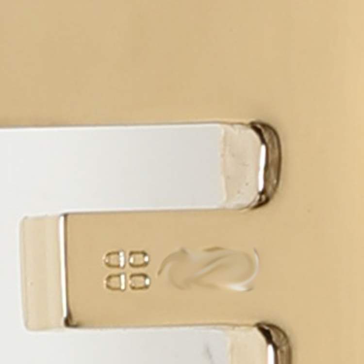 Pre Owned Fendi Gold Tone Metal Cut-Out FF Cuff Bracelet