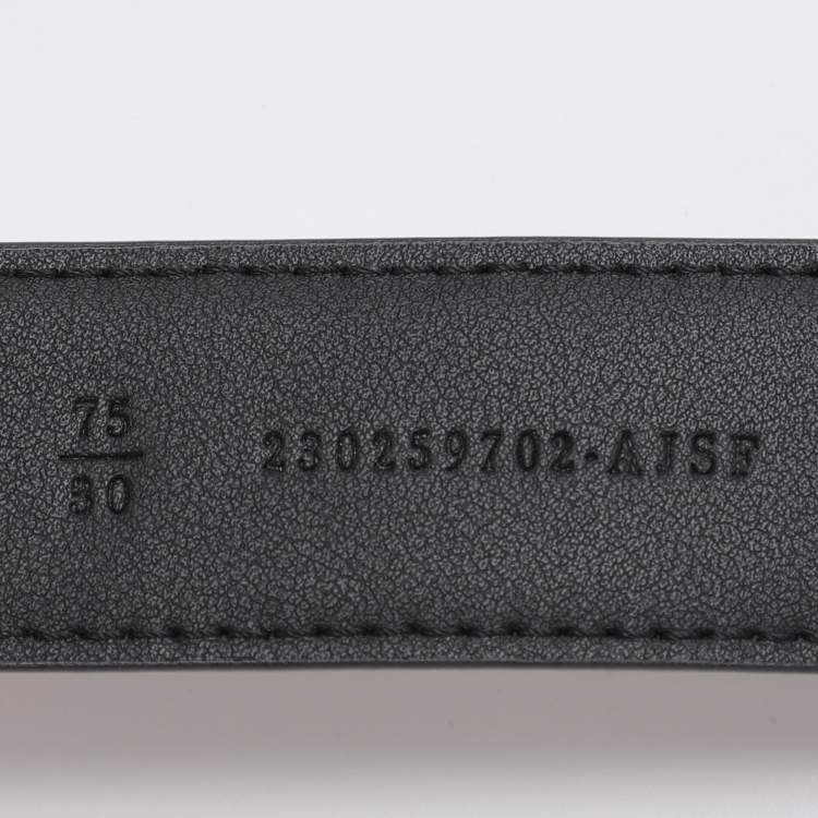 Pre Owned Fendi Black Leather Fendigraphy Waist Belt 75CM