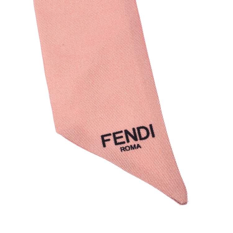 Pre Owned Fendi Mulitcolor Printed Silk Orchidea Bandeau Bubble Gum Scarf
