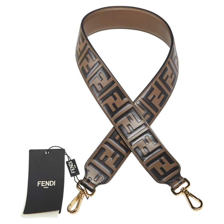 Fendi Tobacco Zucca Leather Strap You Bag Shoulder Strap Fendi | The Luxury  Closet
