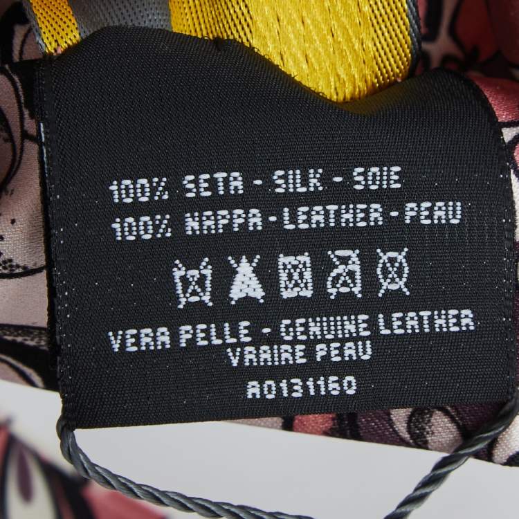 Pre Owned Fendi Pink Floral Print Silk Headband