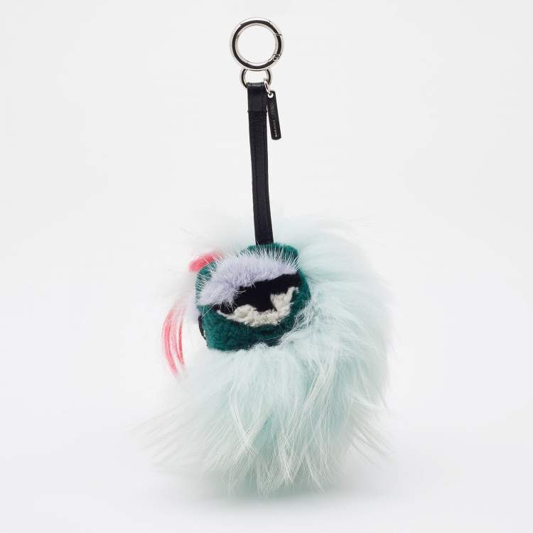 Pre Owned Fendi Multicolor Fur and Leather Dawny Monster Bug Bag Charm