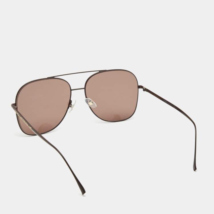 Pre Owned Fendi Dark Brown FF 0378/G/S Square Sunglasses