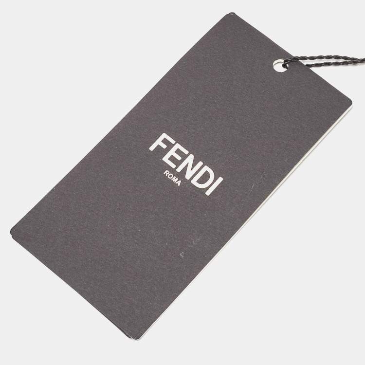 Pre Owned Fendi Brown/Light Pink Fabric and Leather FF Strap You Shoulder Bag Strap