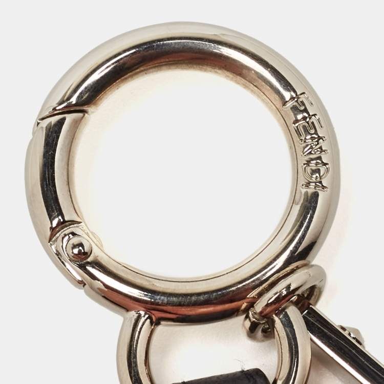 Pre Owned Fendi Brown/Black Mink/Rabbit Fur Furebel Bag Bugs Bag Charm
