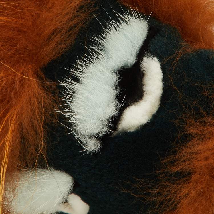 Pre Owned Fendi Multicolor Fox Mink Rabbit Fur Flamingo Kooky Monster Bug Bag Charm