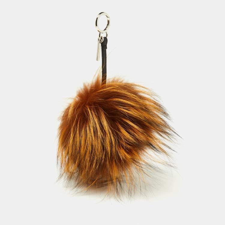 Pre Owned Fendi Multicolor Fox Mink Rabbit Fur Flamingo Kooky Monster Bug Bag Charm