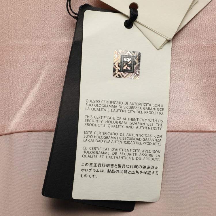 Pre Owned Fendi Beige Silk Satin Button Front Top S