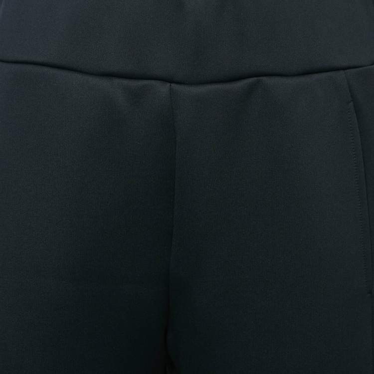 Pre Owned Fendi Black Logo Print Neoprene Track Pants S