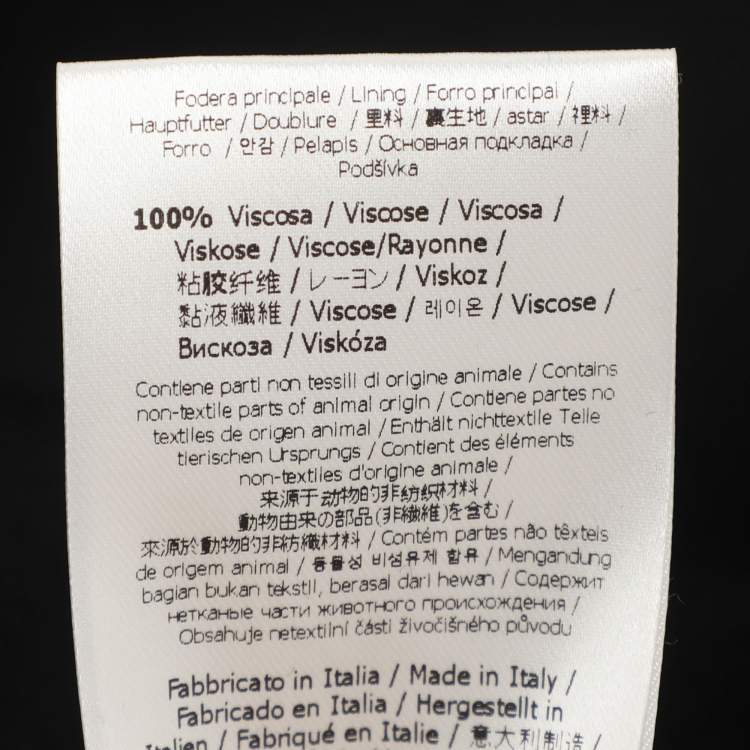 مملوكة مسبقًا Fendi Black Wool and Fox Fur Trim Double Breasted Midi Coat L