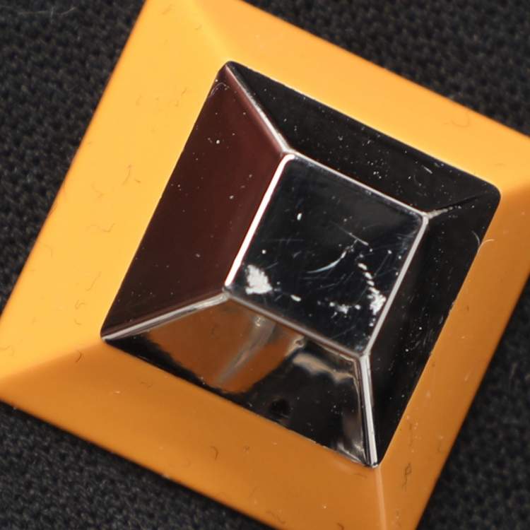 Pre Owned Fendi Black Knit Embellished Neck Detail Cropped Sweatshirt M