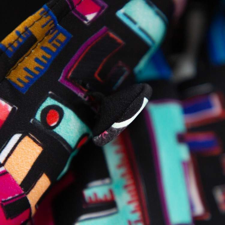 Pre Owned Fendi Multicolor Synthetic Cropped Fun Fair Pants XS