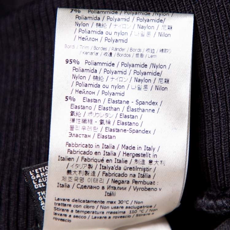 Pre Owned Fendi Black Knit Logo Band Strip Detail Jogger Pants M