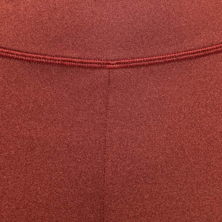 Pre Owned Fendi Burnt Orange Raised Logo Pattern Biker Shorts M