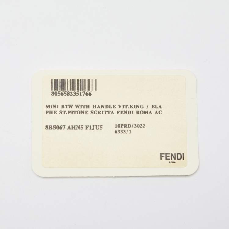 Pre Owned Fendi Off White Python and Leather Mini By The Way Bag