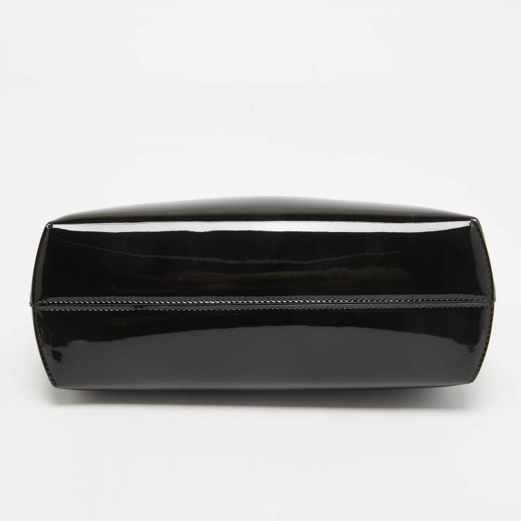 Pre Owned Fendi Black Patent Leather Midi First Bag