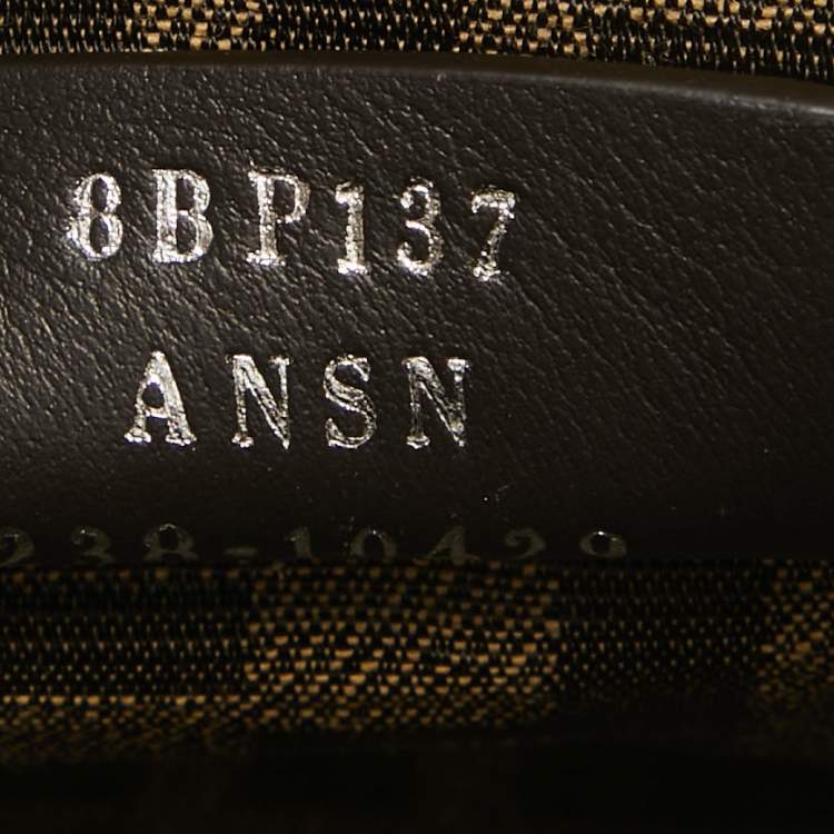 Pre Owned Fendi Black Patent Leather Midi First Bag