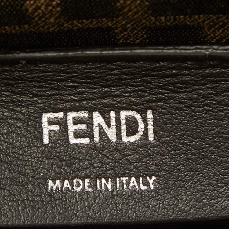 Pre Owned Fendi Black Patent Leather Midi First Bag