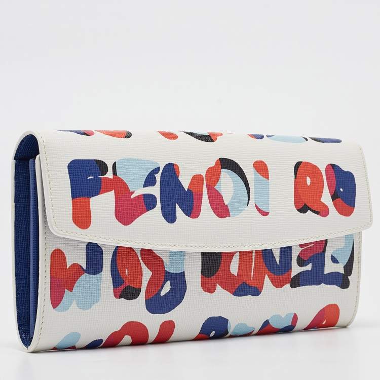 Pre Owned Fendi Multicolor Leather Crayons Continental Wallet 