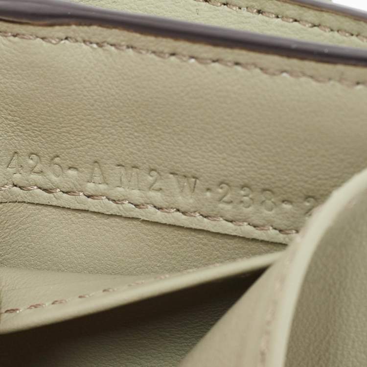 Pre Owned Fendi Green/Brown Elaphe Trifold Wallet