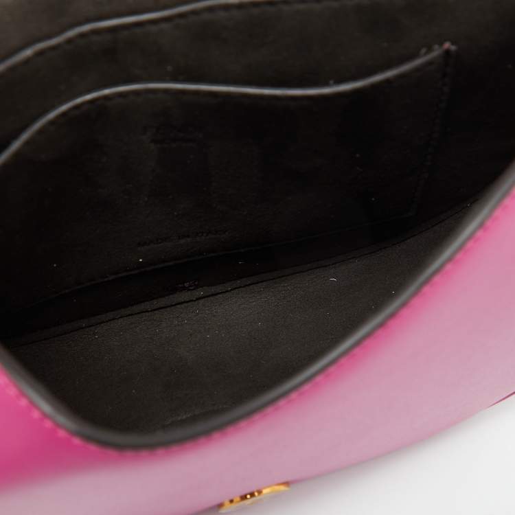 Pre Owned Fendi Pink Leather Small C'Mon Flap Shoulder Bag