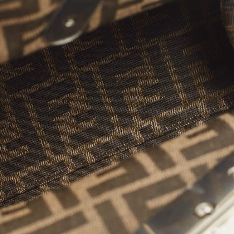 Pre Owned Fendi Beige Patent Leather Fendi First Midi Shoulder Bag