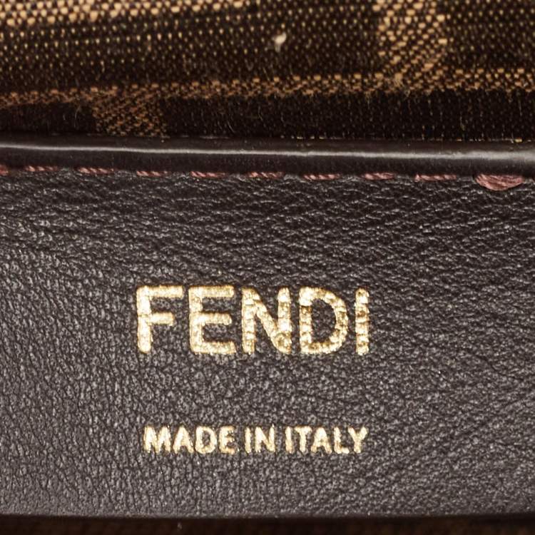 Pre Owned Fendi Pink Leather Small Fendi First Clutch