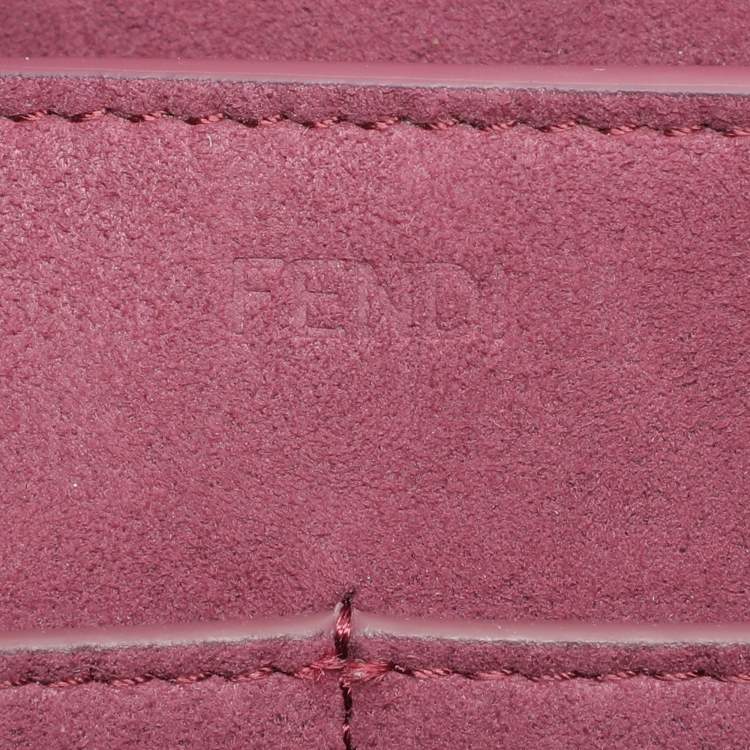 Pre Owned Fendi Fuchsia Leather Medium Origami Tote