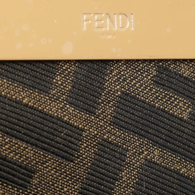 Pre Owned Fendi Green Fox Fur and Leather Small Fendi First Clutch