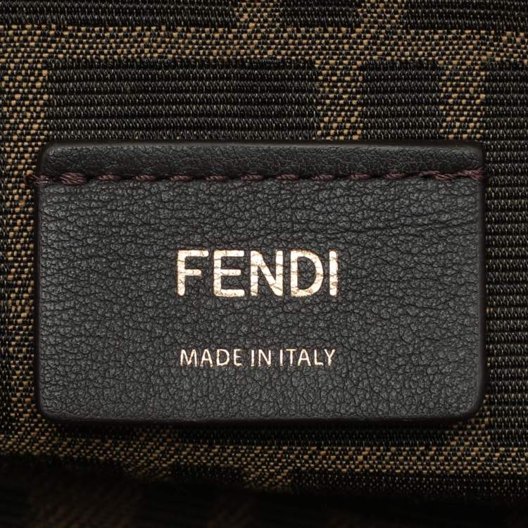 Pre Owned Fendi Green Fox Fur and Leather Small Fendi First Clutch