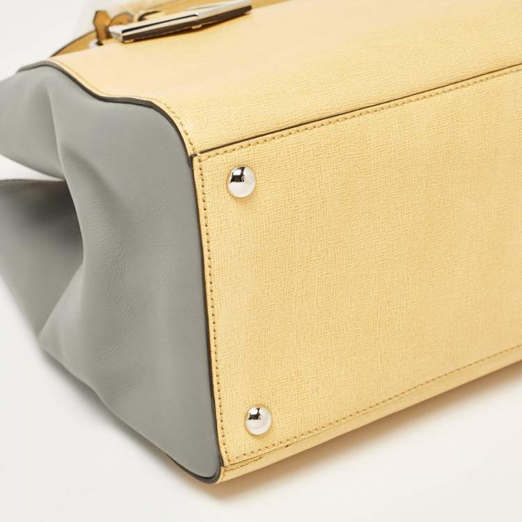 Pre Owned Fendi Tricolor Leather Medium 2Jours Tote