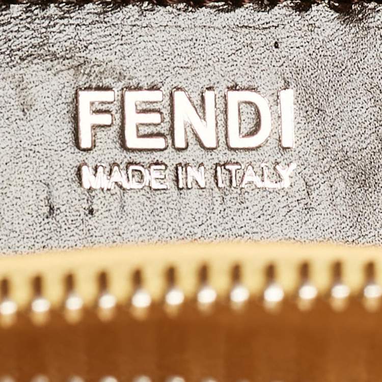 Pre Owned Fendi Tricolor Leather Medium 2Jours Tote
