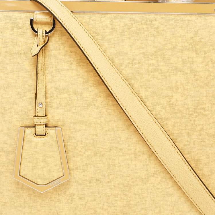 Pre Owned Fendi Tricolor Leather Medium 2Jours Tote