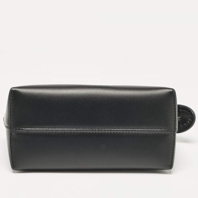 Pre Owned Fendi Black Leather Mini By The Way Boston Bag