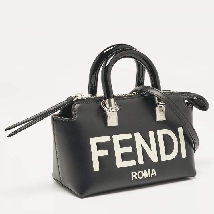 Pre Owned Fendi Black Leather Mini By The Way Boston Bag