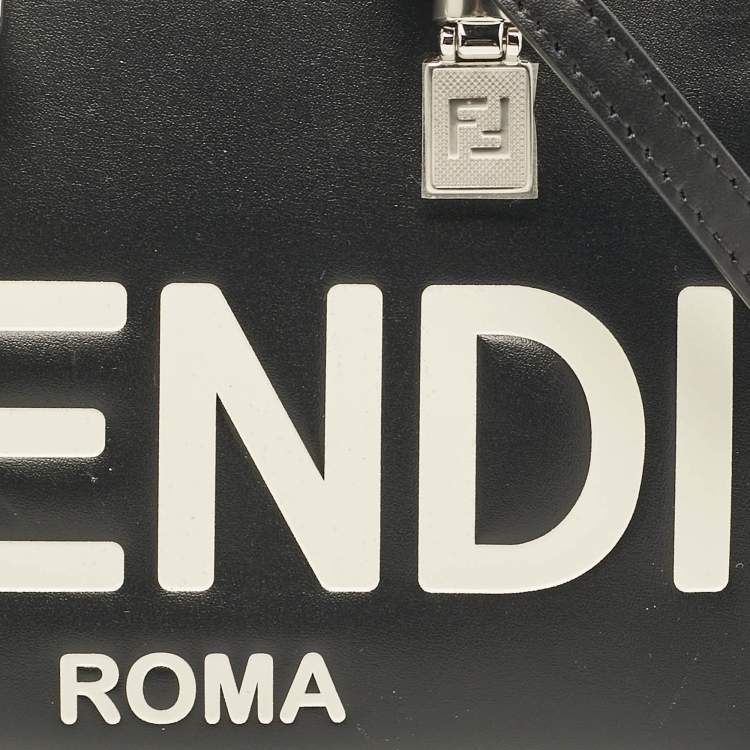 Pre Owned Fendi Black Leather Mini By The Way Boston Bag
