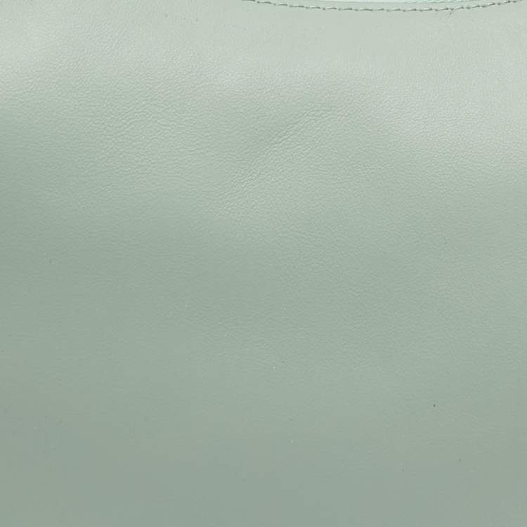 Pre Owned Fendi Light Green Leather Small Fendigraphy Hobo